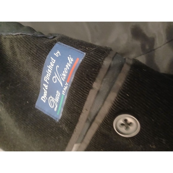 Banana Republic Corduroy Black Tailored Fit Blazer Sport Coat Size 40S - Picture 3 of 8